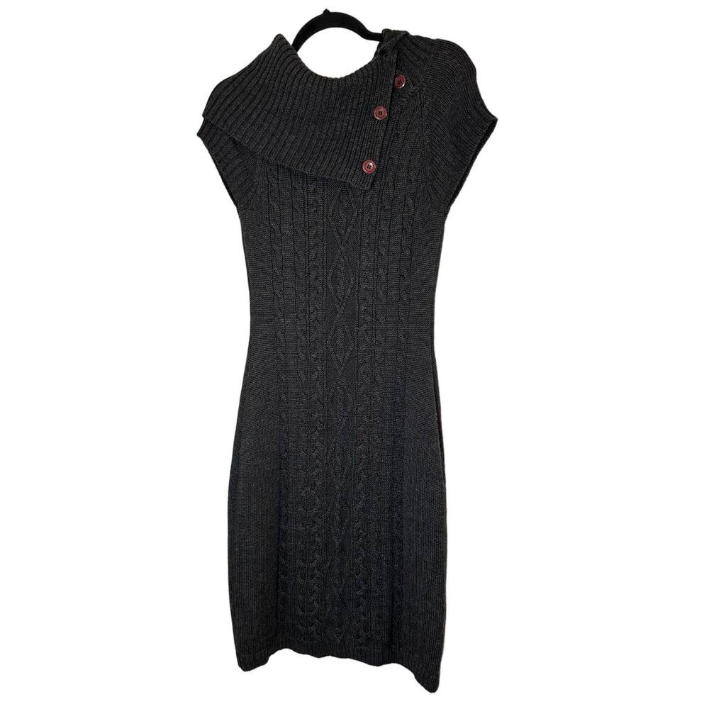 Calvin Klein Gray Knit Sweater Dress Size Small